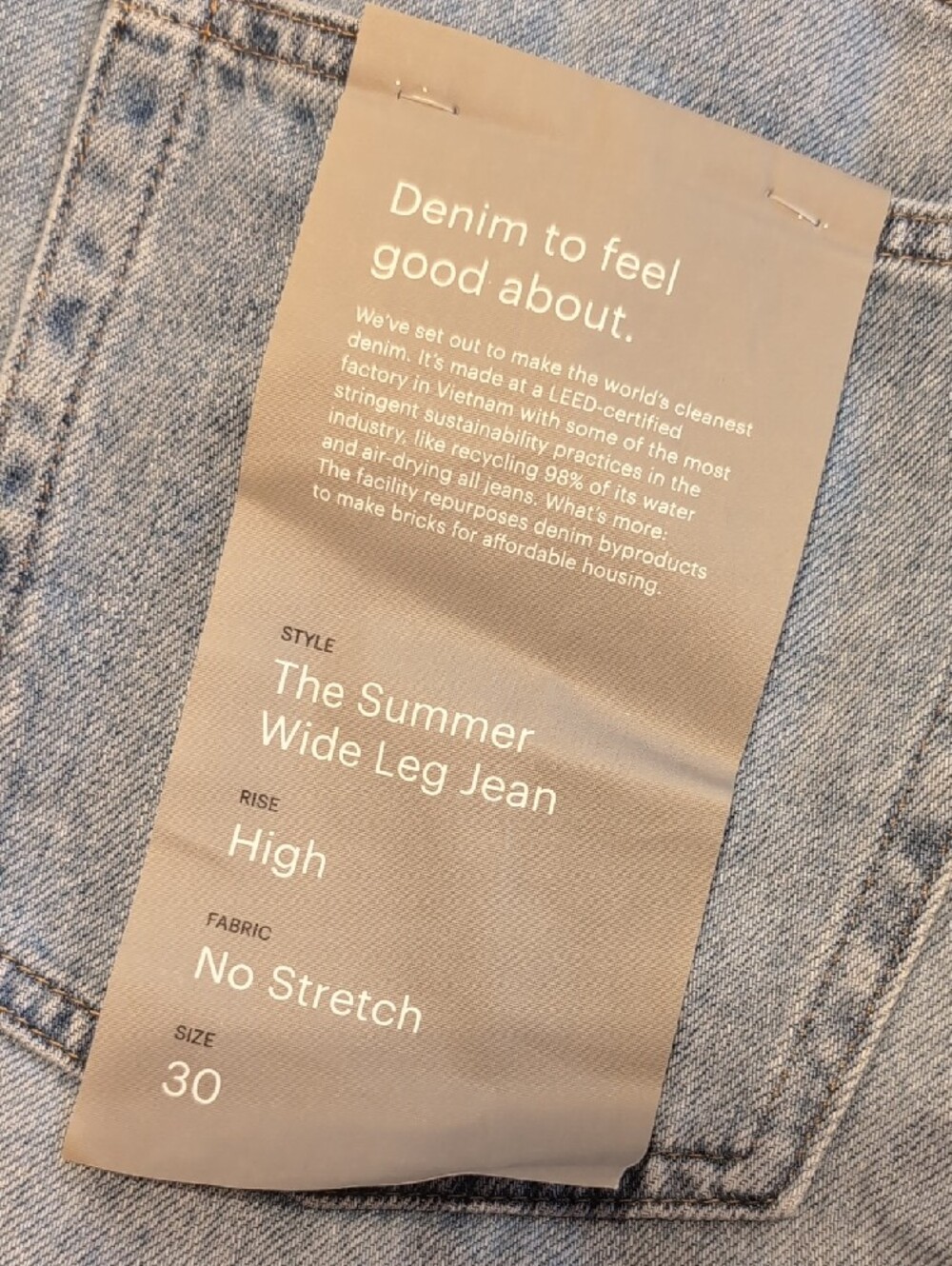 NWT Everlane The Summer Wide Leg Jean - Picture 3 of 6